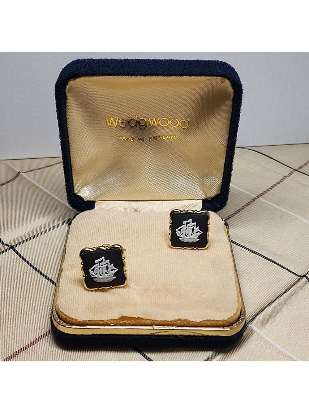 Wedgwood cufflinks black Jasper ⚫️